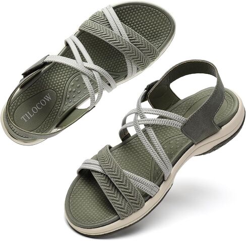 Tilocow Hiking Sandals Womens Comfor Open toe Sport Elastic Walking Shoes With Adjustable Straps Summer Casual Platform Athletic in Saudi Arabia