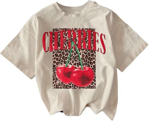 SOLY HUX Women's Vintage T-Shirt Short Sleeve Leopard Graphic Tees Crew Neck Streetwear Shirts in Saudi Arabia