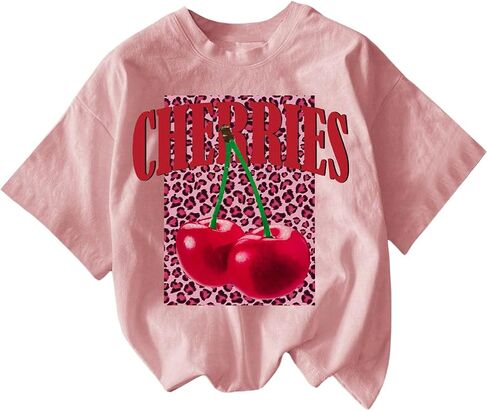 SOLY HUX Women's Vintage T-Shirt Short Sleeve Leopard Graphic Tees Crew Neck Streetwear Shirts in Saudi Arabia