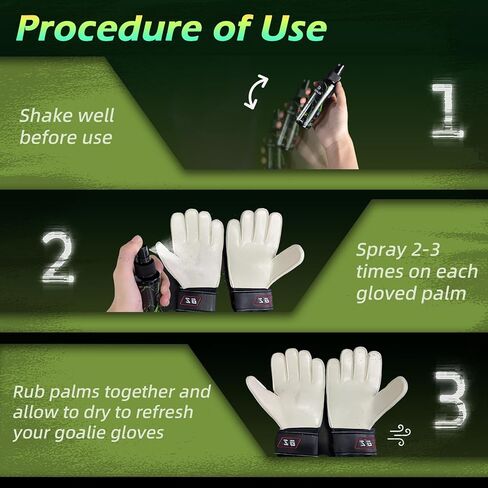 حزمة رذاذ قفاز حارس المرمى، تحتوي على رذاذ قبضة حارس المرمى 100 مل معتمد من MSDS + رذاذ غسيل وإعداد قفاز حارس المرمى 100 مل in Kuwait