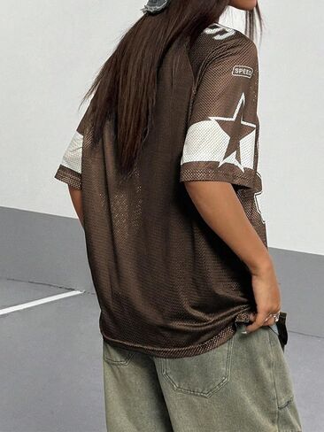 Shenhe Women's Graphic Football Jersey Top v Neck Short Sould Tertwear in Kuwait