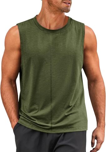 Runcati Men's Workout Tank Tops Sleeveless Athletic Gym Muscle Shirt Casual Basic Summer Fitness Tees in Saudi Arabia