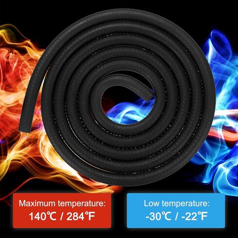 Fuel Line Hose, 4mm ID 10mm OD 4.9ft Length, NBR Rubber High Pressure Heat Resistant Gas Line Hose Oil Hose for Automotive Fuel Systems/Steam Emission/Engines in Saudi Arabia