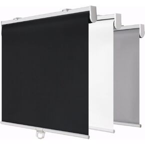 SHADEMOON Cordless Blackout Window Roller Shades, Pull Down Spring System Indoor Blinds, Room Darkening Waterproof UV Blocking Thermal Insulated Fabric for Home Office (Black, Width 20", Height 72")