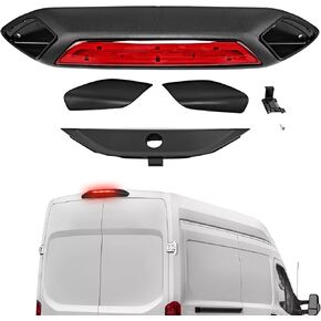 LED Third Brake Light متوافق مع 2018 2019 Ford Transit 150 250 350 350HD ، W/Cover الخلفي المركز الخلفي High Mount Lamp Replace for JK4Z-13A613-AA JK4Z-13A613-AG