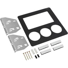 AUTOVIC Double DIN Installation Kit Din Trim Bezel Kit Black for 1987 1988 1989 Ford Mustang HVAC Controls