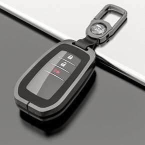 RYE Toyota Key Fob Cover - TPU+Zinc Alloy Case for 2019-2025 Land Cruiser, 2021-2025 Venza, Grand Highlander, Hilux, Fortuner, 2022-2025 Tundra, Tacoma Remote (Black)