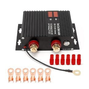 VIKKSAER Smart Dual Battery Isolator, 12V/24V Universal Voltage, 150 Amp Sensitive Relay VSR, for RV, ATV, UTV, Car, Camper, Truck, Boat, Off-Road Vehicles