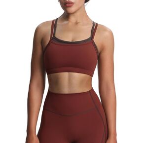 Aoxjox Women's Workout Sports Bras Takes Two Bra Training Fitness Running Yoga Crop Tank Top