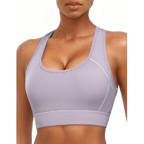 Sports Bras for Women High Support, Adjustable High Impact Sports Padded Seamless Scoop Neck Comfortable Bras