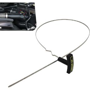 Engine Oil Dipstick, OE #F81Z-6750-DA Oil Level Dipstick Indicator, 7.3L D-iesel Stainless Steel Dip Stick Replacement, Compatible with 1999-2003 Ford F250 F350 F450 F550 Excursion (Black)