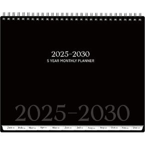 2025-2029 Monthly Planner/Calendar, JAN 2025 - DEC 2029, 5 Year Planner/Monthly Planner, 2025 Planner with Monthly Tabs, Double-Side Pocket, 2025 Monthly Planner 2025-2029 for Daily Organizing - Black（7.9" x 8.6"）