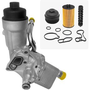 Oil Cooler Filter Housing Assembly 55566784 55593189 55594651 55565385 88179-91400 650039 With gasket Replacement for 2013-2021 Buick Encore Chevrolet Cruze Cruze Limited Sonic Trax Turbo