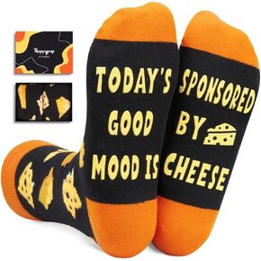 HAPPYPOP Funny Socks for Women Men - Pickle Ice Cream Popcorn Cheese Socks, Food Lover Gifts for Teens