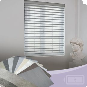 Graywind Shangrila Shades Cordless Polyester Privacy Stries for Home Office ، مقاس واحد (عينات النسيج)