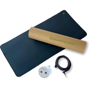 13X23.6 InchGrounding Mat Kit with 16.4ft Grounding Cord Adapter Included. Grounding Natural Therapy for Sleep Quality, Inflammation, Pain Relief and Wellness. (Us Adapter)