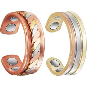MagVIVACE Copper Ring for Women, Magnetic Ring, 3500 Gauss Effective Magnet, Jewelry Gift (df)