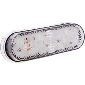 Maxxima 6" Oval LED Back-Up Lightning Series for Trucks and Heavy Duty Vehicles, Clear Lens, Dryfit Connector