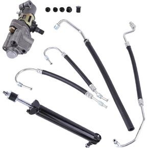 1502007 Power Steering Valve Cylinder and Hose Kit Replacement For Chevrolet Corvette 1963-1979, 1505001 1502007 1509003 Power Steering Valve Cylinder Kit, for Power Steering System