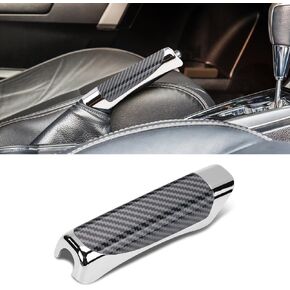 Car Handbrake Cover, Car Handle Grip Cover, ABS Parking Handbrake Decorative Cap with Comfortable Grip, Interior Accessories Decoration Brake Parking Handle Cover Universal for Most Cars