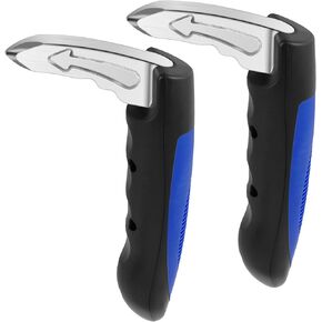 2 in 1 Multifunctional Vehicle Assist Support Handle for Elderly, Window Breaker, Portable Automotive Car Emergency Tool (Blue)
