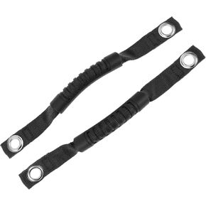 2 Pcs Roll Bar Grab Handles for Jeep Wrangler 2007-2017 for Ford Bronco 2021-2022 Pickup Grab Handles Grips Roof Rope Handle Oxford Cloth ABS Black
