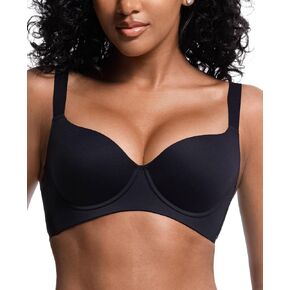 Seamless T-Shirt Bras for Women Back Smoothing Comfort Lightly Padded Bra Support Underwire