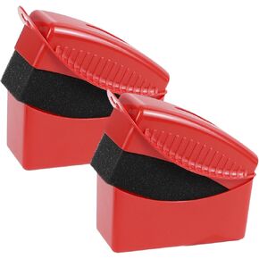 2pcs قضيب خلع الملابس الإطارات ، قضيب إطارات السيارة ضمادة إسفنجة تألق ، وسادات قضيب الإطارات القابلة لإعادة الاستخدام مع غطاء ، رغوة قضيب العجلات للتنظيف تفاصيل السيارة (الأزرق)
