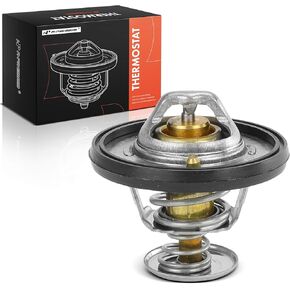 A-Premium Engine Toolant Thermostat مع حلقة O متوافقة مع Ford F-150 و F-250 و F-350 Super Duty و Explorer و E-150 و Lincoln Navigator و Chevrolet W3500 Tiltmaster & Mercury Cougar & Jeep DJ5
