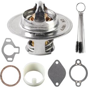 Thermostat Kit 160° Compatible with Mercruiser 1987-UP Sierra gaskets Sleeve for 4.3L 5.0L 5.7L 7.4L 8.2L Engine Replace 18-3647 13101 807252Q5