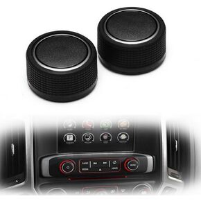 PolarLaner 2pcs/Set Car Styling AC Rear Control Knobs Air Conditioning Heat Control Switch Knob Aluminum Alloy For Chevrolet GMC Black