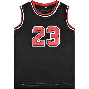 Men's Classic #23 Basketball Jersey Unisex Sweatshirt 90s Clothing Fan Shirt Gift Black/Red S-XXL
