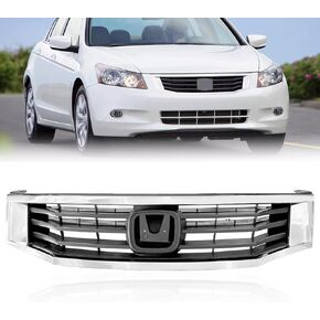 Bumper Grille For Honda Accord Black with Chrome Molding Trim Front Grill 2008 2009 2010 HO1200189