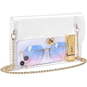 Clear Bag for Stadium Events Approved - Clear Purse for Women Stadium Crossbody - Small Transparent Plastic Concert Bag