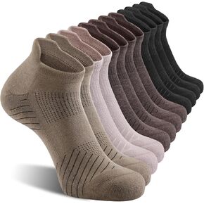 FITRELL 6 Pack Men's Athletic Running Ankle Socks Cushioned Wicking Anti-Blister Breathable Low Cut Tab Sport Socks