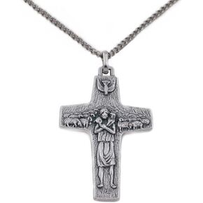 Rosarymart Pope Francis Pectoral Cross by Vedele مع سلسلة -2 بوصات