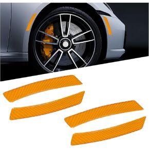 2 PCS Car Reflective Trim Side Marker Stickers, Automotive Exterior Reflector Guard Warning Sticker, Safety Reflective Strip for Car SUV Truck Wheel or Side Bumper Fenders (Red)