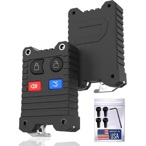 Upgraded Key Fob Case for Ford - 3 & 4 Button Smart Key Cover - Durable Protection - Anti-Slip Grip - Easy Installation - Compatible for Ford F-Series, Explorer, Edge & More (Black Fob, 3 Button)