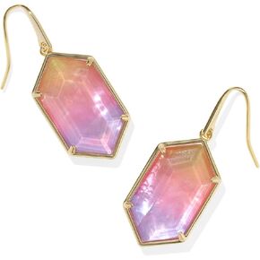 Kendra Scott Hallie Drop Earrings, Gold-Plated Brass, Sunrise Watercolor Illusion, Fashion Jewelry for Women