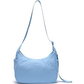 Pander Nylon Crescent Shoulder Bag, Medium Sling Crossbody with Adjustable Strap.