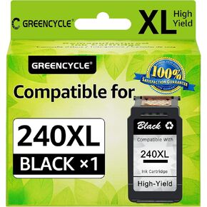 greencycle Remanufactured Ink Cartridge Replacement for Canon PG-240XL 240 XL Compatible with PIXMA MG3620 MG4220 MG3220 MG2220 MX392 MX432 MX472 MX512 MG3522 MX522 MX532 Printer (Black, 1 Pack)