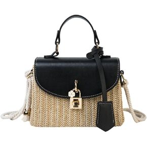 Straw Square Bag Straw Beach Bags For Women Rattan Purses Summer Straw Crossbody Purse Tote Bag Handbag Shoulder Bag 2025 in Kuwait