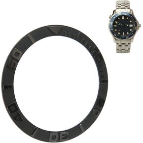 Ceramic Bezel Insert 38mm, Watch Bezel Replacement Part, Delicate Embossed Digit, Replacement Part for Watch Repairer Scratch Resistant (Black)
