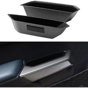 Door Handle Storage Organizer Compatible with 2021-2025 Ford Bronco, Front and Rear Door Grab Handle Pockets Box Insert Tray Interior Accessories