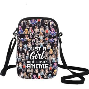 LEVLO Anime Fans Crossbody Bag Anime Lover Gift Just A Girl Who Really Loves Anime Shoulder Bag Cartoon Anime Merch