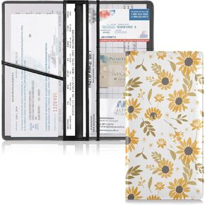Linqin Car Registration and Insurance Card Holder, Camouflage Glove Box Organizer Card Document Wallet