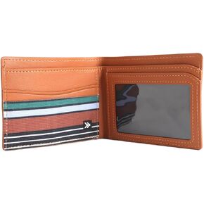Thread Wallets Cash Bifold Wallet - Compact Wallet for Cash with Clear ID Window & Storage for 4-10 Cards with Vegan Leather (Wesley)