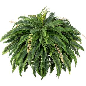Ouddy Decor 45" Artificial Boston Fern Bush for Outdoors, 88 Branches Large Fake Ferns Vines Look Real Fake Hanging Plants Faux Greenery for Office Planter Garden Porch Indoor Outdoor Home Decor