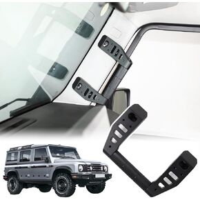 Car A-Pillar Grab Handle Clip Kit متوافقة مع INEOS GRENADIER 2022-2024+ ألومنيوم مقبض مقبض مقبض السيارة 1PC (أسود) (أسود)