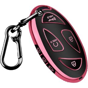 QBUC for Hyundai Kona Key Fob Cover,Key Case for Hyundai Ioniq 6 Grandeur GN7 KONA Elanrtra Sonata Tucson 2023 2024 2025 Santa Fe Smart Key Protector with Keychain(Blue, 5 Buttons)